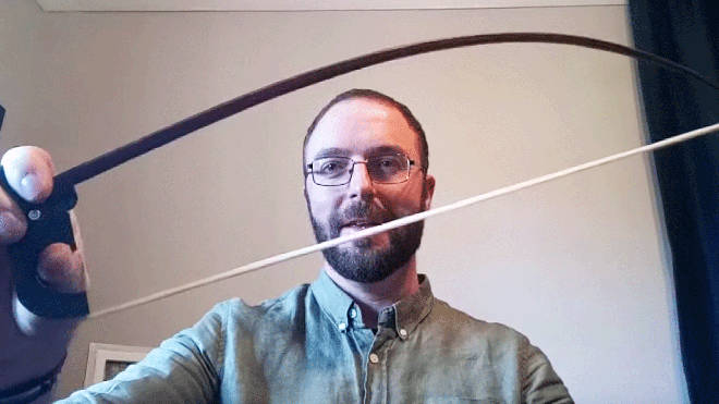 Hinged Bow for violin and fiddle players